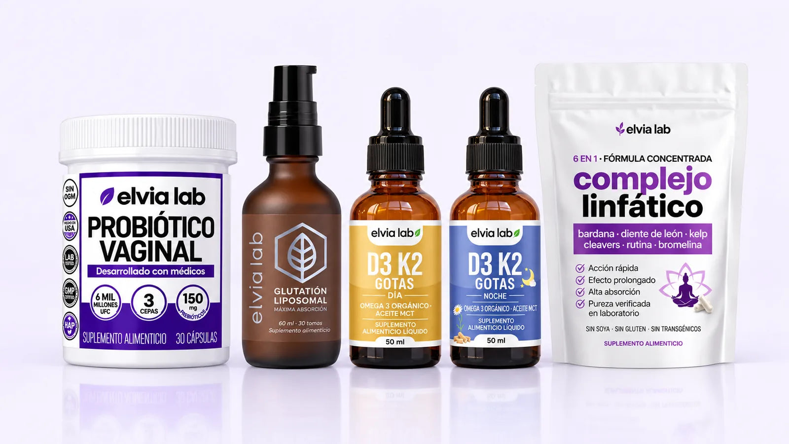 Los cuatro productos de elvia lab
